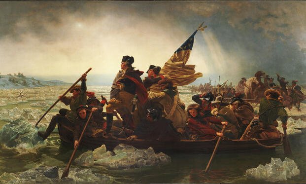 Washington Crossing the Delaware. Painting by Emanuel Leutze,  1851.  Credit: The Metropolitan Museum of Ar