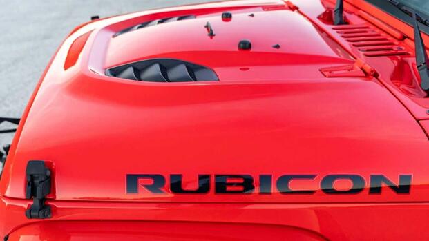 Shot of a Jeep Wrangler Unlimited 4x4 Hard Rock Edition's hood