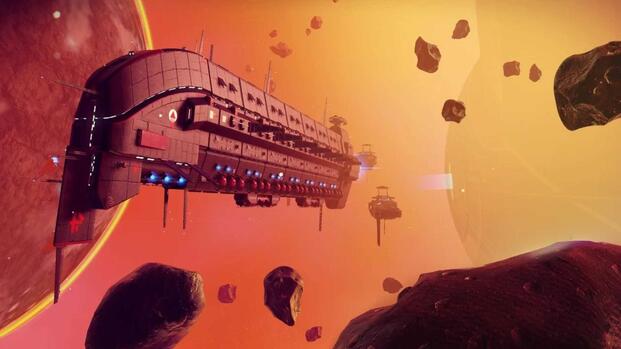 No Man's Sky Large Spaceship In Space