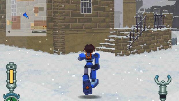 Exploring a town in Mega Man Legends 2 (2000)