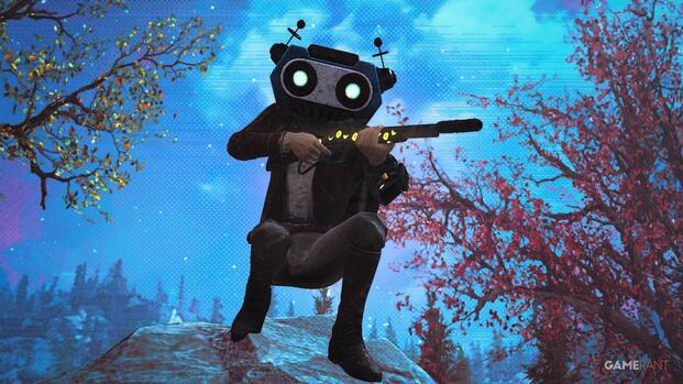 Fallout 76 sniper with robot head