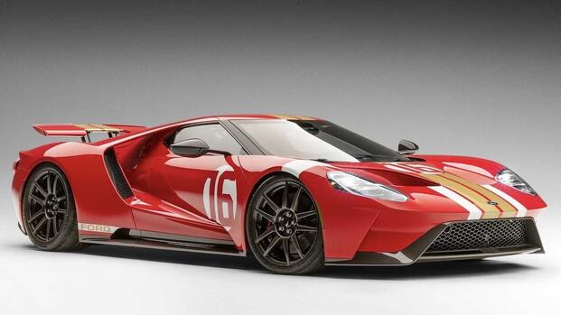2022 Ford Ford GT Alan Mann Heritage Edition front, three-quarter