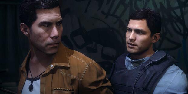 A cutscene featuring characters in Battlefield Hardline