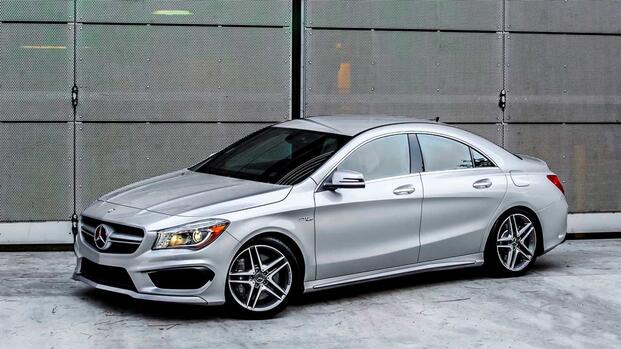 2014 Mercedes-AMG CLA 45 Silver Front Angle static