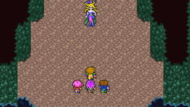 A scene featuring characters in Final Fantasy 5 (SNES)