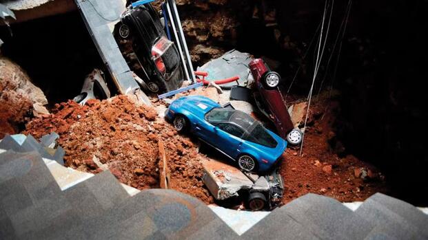 overhead view of the Skydome sinkhole