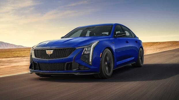 2026 Cadillac CT5-V Blackwing Deep Ocean Package Exterior Front Quarter Dynamic