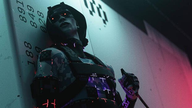 Runner hiding behind a wall in Marathon