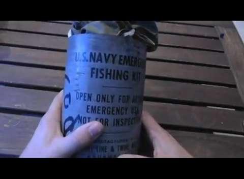 WWII US Navy Emergency Fishing Kit