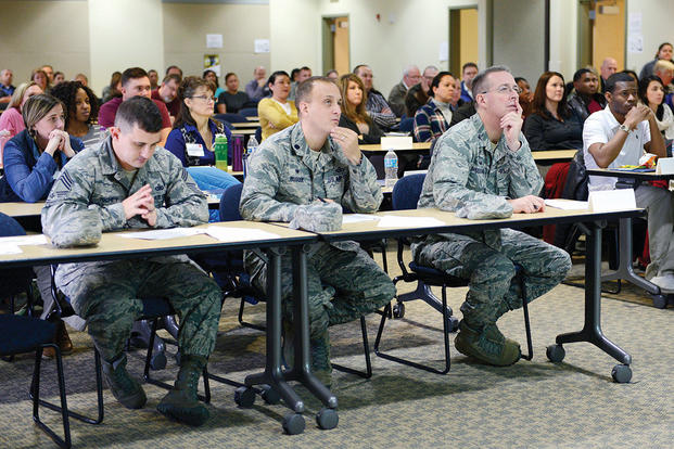 Air Force Members in Classroom