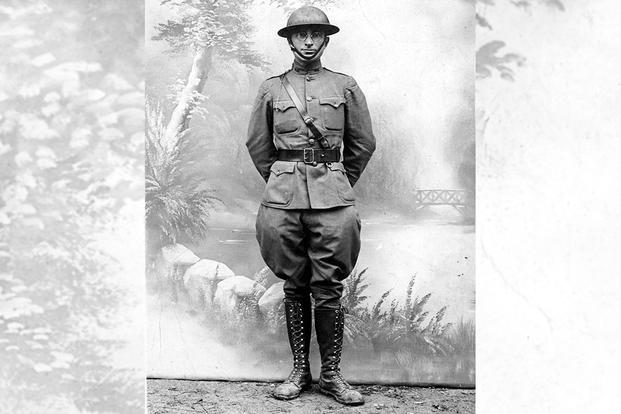 Postcard photo of Harry S. Truman taken in France during World War I.