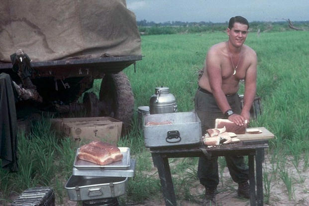 Cooking For K Troop in the rice paddies of Vietnam. (Photo: Bob Hersey)