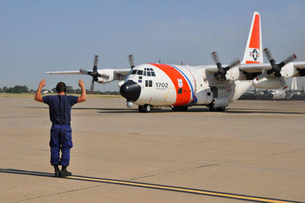 The remaining military aviation unit at the Former McClellan AFB, Calif., is home to Coast Guard Air Station Sacramento which operates four HC-130 Hercules fixed-wing aircraft with 189 personnel assigned to the unit. (U.S. Air Force photo)