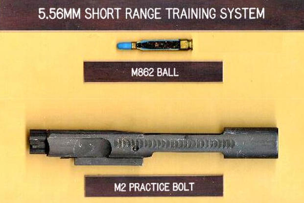 The Army's current training ammunition, known as the M-862 Short Range Training System will eventually be replaced with a new, "green" ammunition that will contain no lead and be more environment friendly. (U.S. Army photo)