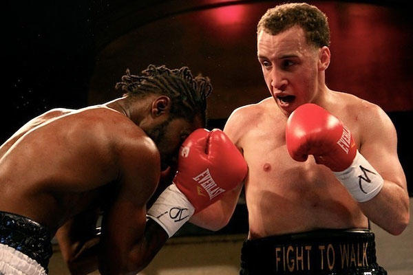 Army Reserve Capt. Boyd Melson competes in a boxing match, April 25, 2015. (U.S. Army/Capt. Eric Connor)