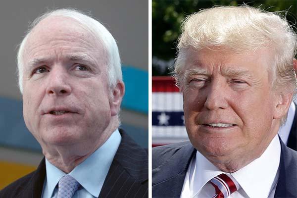 Sen. John McCain, left, and President-Elect Donald Trump, right. (Photos: Associated Press)