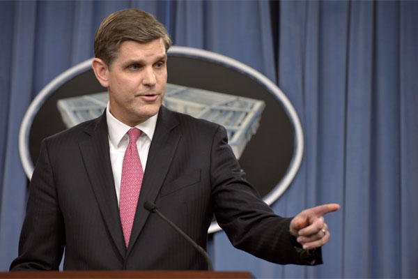 Pentagon spokesman Peter Cook said that U.S. military concerns about Russian attacks on anti-ISIL forces in Syria would be addressed through "ongoing diplomatic discussions." (DoD photo/Glenn Fawcett)