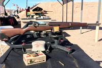 Winchester Ammunition used a vintage M1 Garand rifle at SHOT Show 2018 Range Day to showcase its new Wood Box Series of World War II ammo. (Matthew Cox/Military.com)