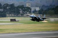 FILE -- An F-15C Eagle from the 493rd Fighter Squadron takes off from Royal Air Force Lakenheath, England, March 6, 2014. (U.S. Air Force/Staff Sgt. Emerson Nunez/Released)