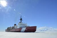 The Coast Guard Cutter Polar Star breaks ice in McMurdo Sound near Antarctica on Jan. 13, 2018, in support of Operation Deep Freeze 2018, the U.S. military’s contribution to the National Science Foundation-managed U.S. Antarctic Program. Chief Petty Officer Nick Ameen/Coast Guard