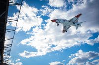 A T-45 Goshawk assigned to Carrier Training Wing (CTW) 1 approaches the flight deck of the aircraft carrier USS Dwight D. Eisenhower (CVN 69) (Ike) on March 20, 2017, in the Atlantic Ocean. (U.S. Navy photo/K. A. DaCosta)