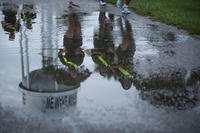 U.S. Marine Corps recruits with Platoon 4038, Papa Company, 4th Recruit Training Battalion, near the finish line of the run portion of their Initial Strength Test on Parris Island July 20, 2018. (U.S. Marine Corps photo/Dana Beesley)