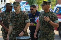 Marines from the Barracks Washington responded to a fire at a neighboring senior housing complex, September 19, 2018. (U.S. Marine Corps/Cpl. Damon A. Mclean)