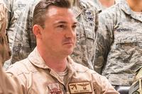 Lt. Col. Paul Goossen, shown at Al Udeid Air Base, Qatar, in December 2017, was relieved as commander of the 69th Bomb Squadron at Minot Air Force Base, North Dakota, after phallic drawings were found during a unit deployment.  (U.S. Air National Guard photo by Staff Sgt. Patrick Evenson)