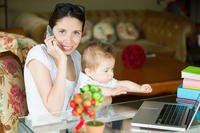 Stay-at-home mom working from home