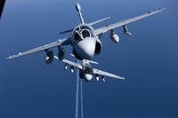 Two U.S. Marine Corps EA-6B Prowler assigned to Marine Tactical Electronic Warfare Squadron (VMAQ) 2, fly off the coast of North Carolina, Feb 28, 2019. (U.S. Marine Corps photo/Liam D. Higgins)