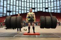 Army Warrior Fitness Team member Sgt. 1st Class Anthony Fuhrman competing in the Official Strongman Games World Championships in December, 2018. (U.S. Army)