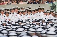 U.S. Naval Academy plebes on Induction Day.