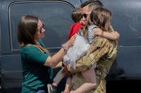 family welcomes home service member