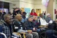 Miss USA visits the James J. Peters VA Medical Center, in the Bronx, New York.