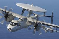 E-2C Hawkeye aircraft fly over the Pacific Ocean near Ventura, Calif.