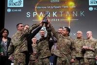 Spark Tank 2020 winners lift their trophy