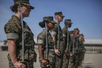 Marine instructors with Drill Instructor School.