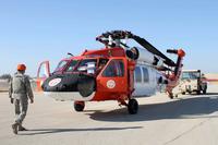 A Black Hawk helicopter used by the Multinational Force and Observers is unloaded in the Sinai in 2014.