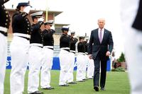 Joe Biden welcomes the U.S. Coast Guard Academy's Class.