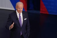 President Joe Biden participates in a CNN town hall