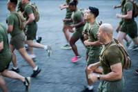 Marines run during the 34th annual Great Aloha Run.
