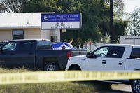 First Baptist Church of Sutherland Springs after a fatal shooting