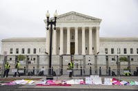 Rally for abortion rights in front of the Supreme Court.