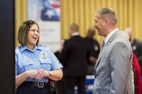 U.S. Army Maj. Phillip L. Lust appears at the Hiring Heroes Career Fair at Spates Community Club at Joint Base Myer-Henderson Hall, Virginia.