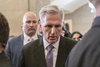 Rep. Kevin McCarthy, R-Calif., leaves the House floor after it adjourned for the night