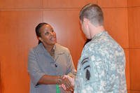 The networking begins at the North Carolina National Guard's Education and Employment Center two-day Job Readiness Workshop and Hiring Event at NCNG Headquarters.