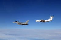 German air force fighter jets are scrambled to intercept a Russian aircraft.
