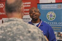 More than 100 companies were represented at the seventh annual Operation Hire a Hoosier Vet Job Fair at the Indiana State Fairgrounds in Indianapolis.