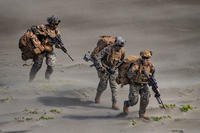 U.S. Marines take part in a joint amphibious assault exercise as part of the annual "Balikatan" (shoulder-to-shoulder) U.S.- Philippines war exercises