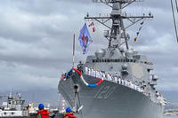 Shown arriving at Joint Base Pearl Harbor-Hickam, Hawaii, the USS Carl M. Levin was named after a longtime senator from Michigan who championed veterans’ rights.